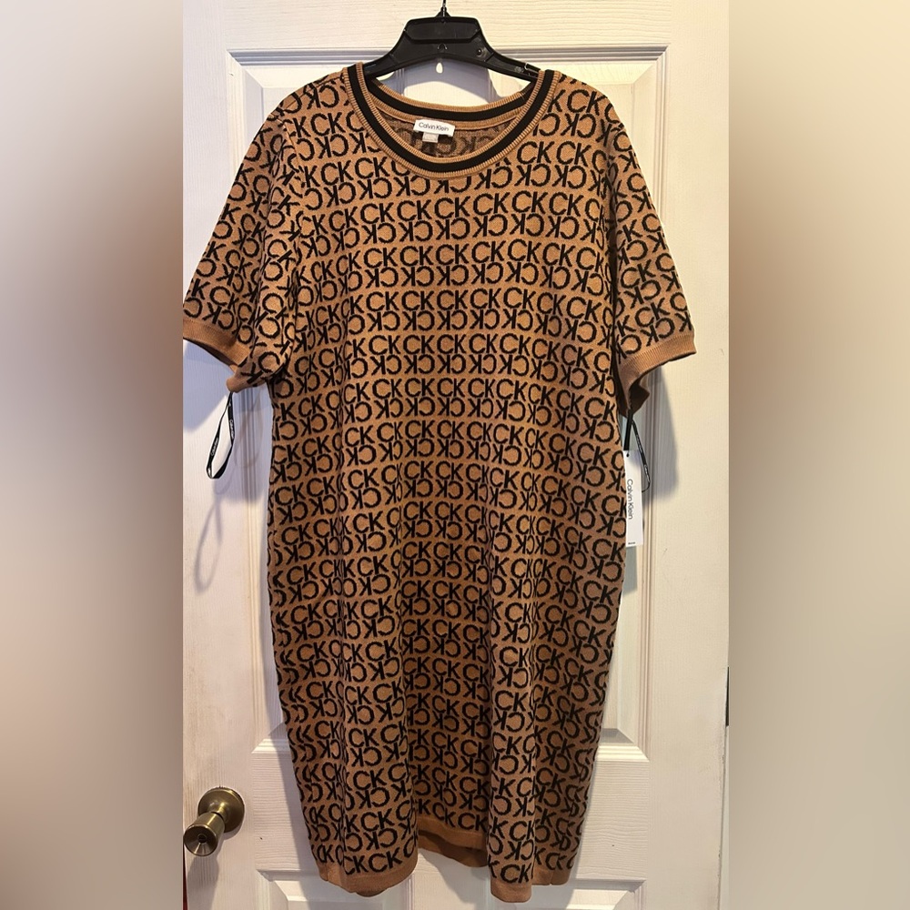 Calvin Klein logo sweater dress